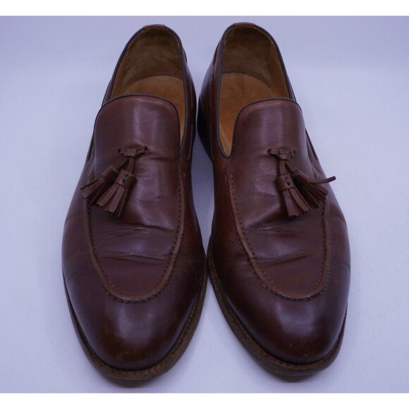 Beckett Simonon Bernard Tassel Loafers Brown Leather Handmade US Sz 11.5 - Picture 2 of 9